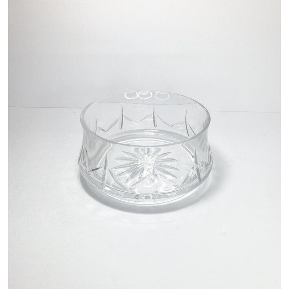 Gorgeous Sun/Star Cut Round Crystal Centerpiece/Serving Bowl, 7 1/2” VTG 1970’s - Picture 1 of 5